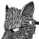 thumbnail image 5 of Wosthever Halloween Cosplay Máscara Mascarada Máscaras de animales para festivales Máscara Máscara de Halloween Cosplay Kits de decoración para fiestas Plata, 5 of 6