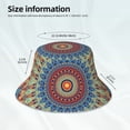 thumbnail image 5 of Balery Round Mandala Sun Hats for Men Women Bucket Hat UPF 50+ Buckey Hat Boonie Hat Foldable UV Protection Hiking Beach Fishing Summer, 5 of 9