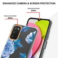 thumbnail image 4 of Allytech Samsung Galaxy A03S Case Clear, Flower Series Crystal Clear Back Cover Flexible TPU Silicone Shockproof Drop Proof Anti-yellow Protection Case Cover for Galaxy A03S, Blue Flower, 4 of 5
