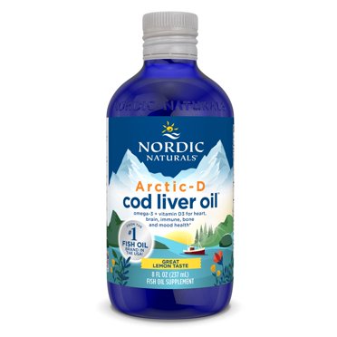 Nordic Naturals Arctic-D Cod Liver Oil Liquid, 1060 Mg, Lemon, 8 Oz