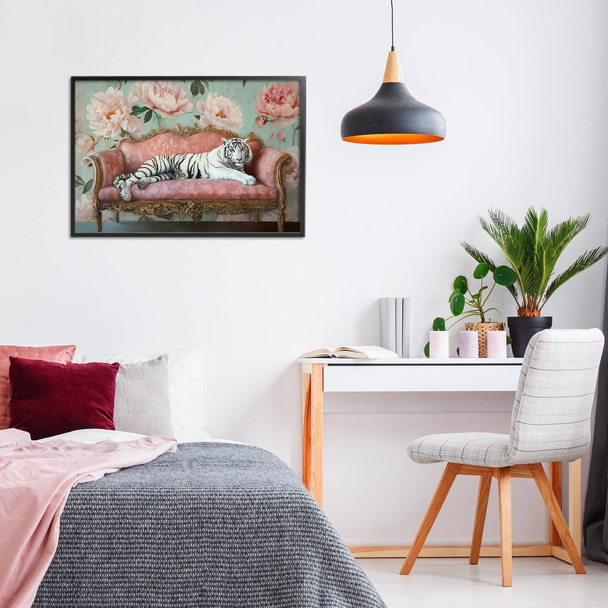 Stupell Industries Where The Tiger Dreams Black Framed Giclee Art, design by Tina LeCour