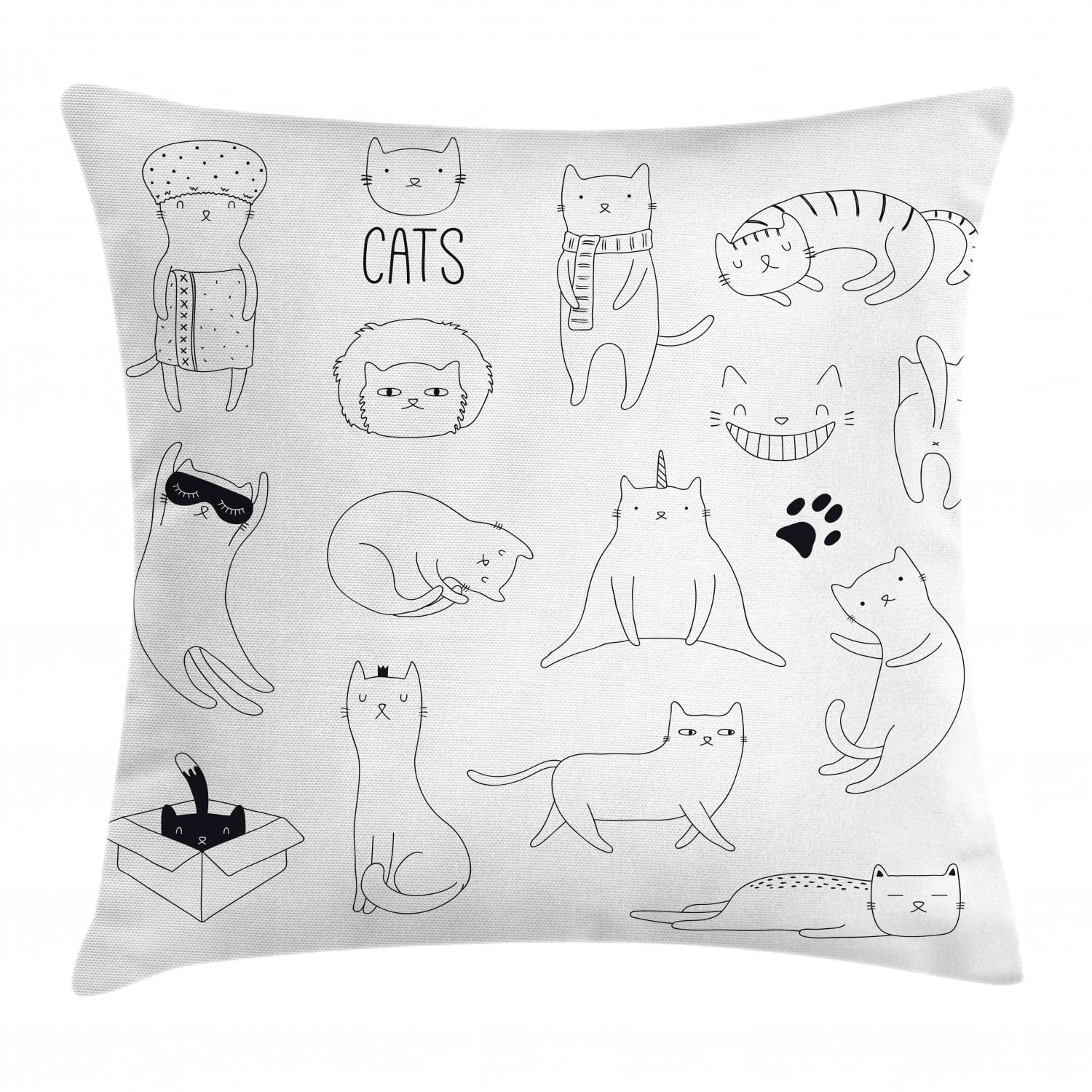 Cat Life Lover Kitty Whiskers Pet Life is Better with Cat Throw Pillow 16x16 Multicolor