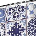thumbnail image 3 of Blue Ethnic Geometric Patchwork Pattern Shower Curtain 36"x72" ,Bathroom Decorative Shower Curtains Set with 12 Hooks,Modern Waterproof Washable Shower Curtain, 3 of 6