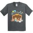 thumbnail image 3 of Inktastic Merry Christmas Cute Nativity Scene Youth T-Shirt, 3 of 5