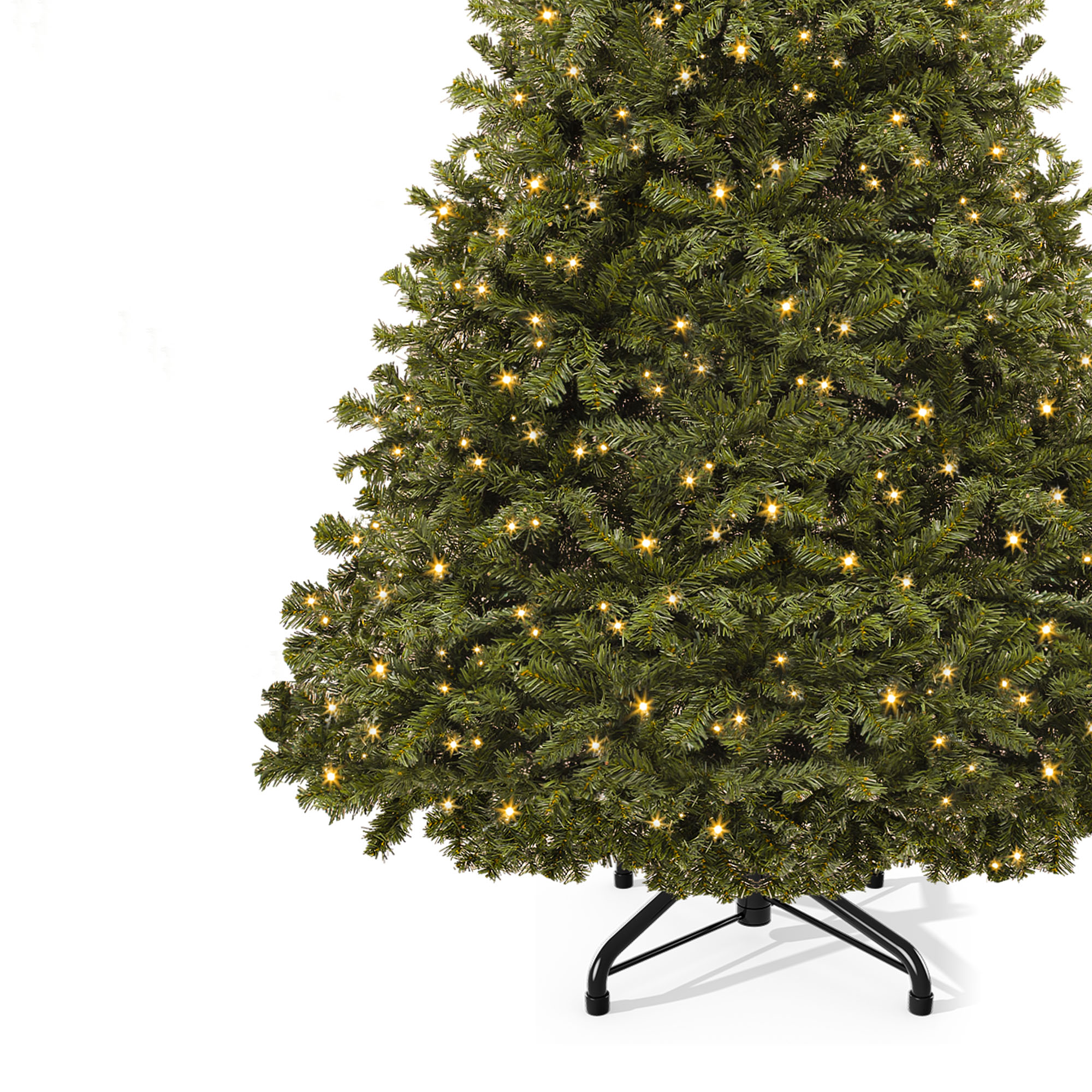 ModFusion 7.5ft Pre-Lit Artificial Christmas Tree, Holiday Decoration with 1346 Branch Tips, 550 Warm Lights, for Home, Office, and Party, Green