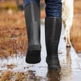 thumbnail image 6 of Men's Waterproof Neoprene Hunting Boots, Mid-Calf Camo Rubber Muck Rain Boots with Non-Slip Outsole, Black, Size 8, 6 of 8