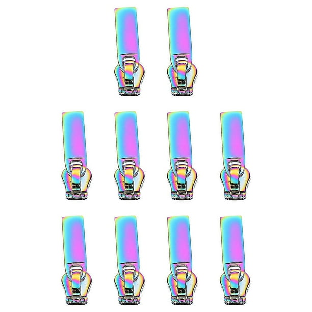 Zipper Pull Tab 10 Pcs Metal Zipper Puller Accessories Multi-Colored For Clothing And DIY Crafts Ideal For Daily Use