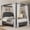 Dark gray, variant on Upholstered 4-Poster Canopy Platform Bed Frame Full/Queen/King, Button-Tufted Nailhead Headboard Wood Slat Support No Box Spring, Grey/White