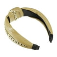 thumbnail image 6 of Unique Bargains 1 Pcs Women Knotted Headbands Fashion Vintage Knotted PU Leather Hair Hoop Hair Accessories Gold Tone, 6 of 7