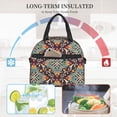 thumbnail image 6 of ZNDUO Reusable Lunch Box, Adjustable Shoulder Strap Traditional Morocco Style Pattern Lunch Bag, 6 of 8