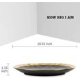 thumbnail image 2 of vicrays Ceramic Dinner Plates Set, 10 Inch, Set of 6, Round, Dishwasher Safe, NOT Microwave Safe, Suitable for Steak, Pasta, Home, Party, Restaurant（Black with Golden）, 2 of 7