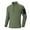 #161-Army Green, variant on Donemore Men's Half-Zip Stand Collar Training Top with Zippered Pockets, Breathable Quick-Dry Fabric for Outdoor Running and Gym, Casual Long Sleeve Sportswear