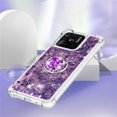 thumbnail image 5 of Glitter Clear Sparkly Bling Xiaomi Redmi 10C Case for Women, Flowing Liquid Quicksand Cover with Diamond Ring Holder Case for Xiaomi Redmi 10C  Purple, 5 of 14