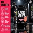 thumbnail image 4 of NutraBio Classic Whey Protein Powder Supplement - 25g of Protein Per Scoop - Full-Spectrum Amino Acid Profile with No Fillers, Artificial Colors, or Preservatives - Strawberry Shortcake, 2 Pounds, 4 of 8
