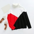 thumbnail image 3 of Vedolay Cropped Sweaters for Women Lightweight Long Sleeve Crew Neck Striped Casual Knitted Pullover Tops,Red L, 3 of 5
