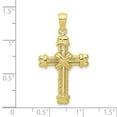 thumbnail image 3 of FB Jewels 10K Yellow Gold Gold Polished and Textured Cross Pendant, 3 of 3