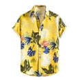 thumbnail image 2 of Leesechin Mens Unique Pattern Hawaiian Shirt Beach Tropical Button Up Shirts Vacation Cruise Hawaii Summer Clothes, 2 of 9