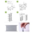thumbnail image 3 of 9-Lattice Space-Saving Non-Woven Shoe Rack in Coffee Color, 3 of 10