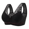 thumbnail image 2 of Ropa interior con cremallera frontal para personas de mediana edad y mayores, sin aro de acero, hermosa espalda, push-up, encaje, cómodo, transpirable, talla grande, 2 of 5