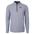 thumbnail image 2 of Men's Cutter & Buck Navy West Michigan Whitecaps Big & Tall Virtue Eco Pique Micro Stripe Recycled Quarter-Zip Pullover, 2 of 3