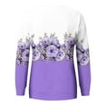 thumbnail image 5 of Meichang Sweatshirts pour Femmes Manches Longues Col Rond Coupe Ample Pull Tunique Graphique Florale Mode Sweatshirts à Blocs de Couleur avec Poche, 5 of 5