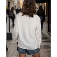 thumbnail image 4 of American Flag Sweaters for Women 4th of July Independence Day Patriotic Stars Sweater Long Sleeve Crewneck Striped Sweater Alsol Lamesa, 4 of 6