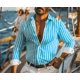thumbnail image 1 of Camisa de negocios estampada de línea para hombre, ropa informal de tela cómoda de alta calidad, talla grande, nueva moda de verano, 1 of 6