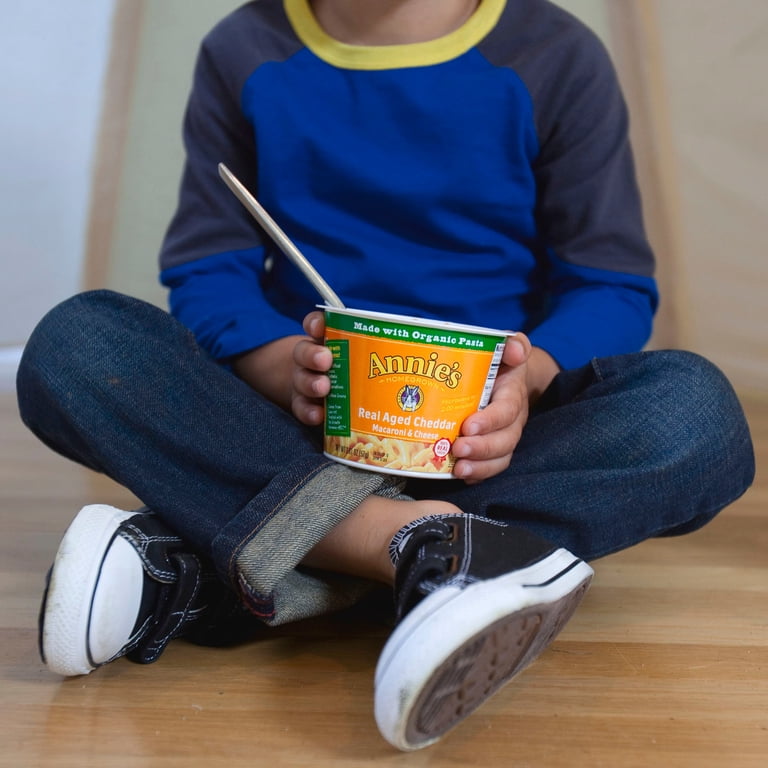 Annie's Organic Pasta Cup with Real Aged Cheddar, Microwavable Mac