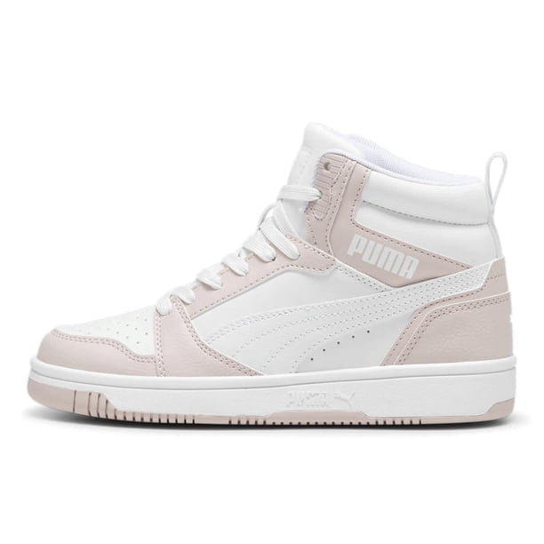 Tenis Puma Rebound V6 MID JR para Mujer 393831-20 blanco 23