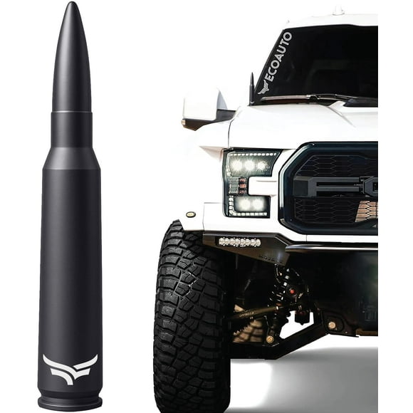 Antena EcoAuto 50 Cal Bullet de 14 cm, color negro mate