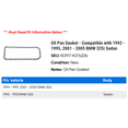 thumbnail image 2 of Oil Pan Gasket - Compatible with 1992 - 1995, 2001 - 2005 BMW 325i Sedan 1993 1994 2002 2003 2004, 2 of 2