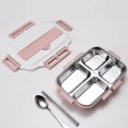 thumbnail image 1 of Back to School Supplies! Avtoify Stainless Steel Insulated Multi Layer Bento Food Container Storage Lunch Box 1L Pink, 1 of 2