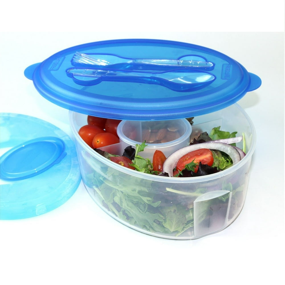 Frigidaire Salad To Go Bowl Food Storage Cold Pack Utensil Dressing