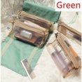 thumbnail image 1 of Foldable Makeup Bag Mesh -bag GREEN Green, 1 of 1