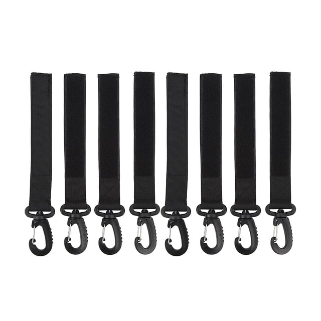 Paquete de 8 ganchos ajustables, soporte portátil para remos de barco, correas de nailon para remos de kayak