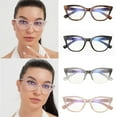 thumbnail image 3 of 4 Pairs Womens Cat Eye Presbyopic Glasses Blue Light Blocking Reading Glasses Spring Hinge Readers, 3 of 4