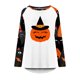 thumbnail image 4 of Blusa suelta informal de manga larga con cuello redondo para mujer, camisas con estampado de Halloween Fridja  fjkfkj2458, 4 of 5