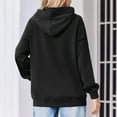 thumbnail image 5 of Oversized Hoodie Women Plain Fleece Hooded Sweatshirt with Pockets Casual Long Sleeve Pullover Sweat Shirts Y2k Tops Black XS, 5 of 6