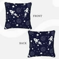 thumbnail image 4 of LNWH Space Seamless Throw Pillow Covers, Square Soft Linen Decorative Pillow Cases, 20"x20", 4 of 8