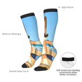 thumbnail image 4 of Masiiu Bluey Print Adult Crew socks, Comfortable Novelty Colorful Patterned, Breathable, Stylish Colorblock for Men Women, 4 of 6