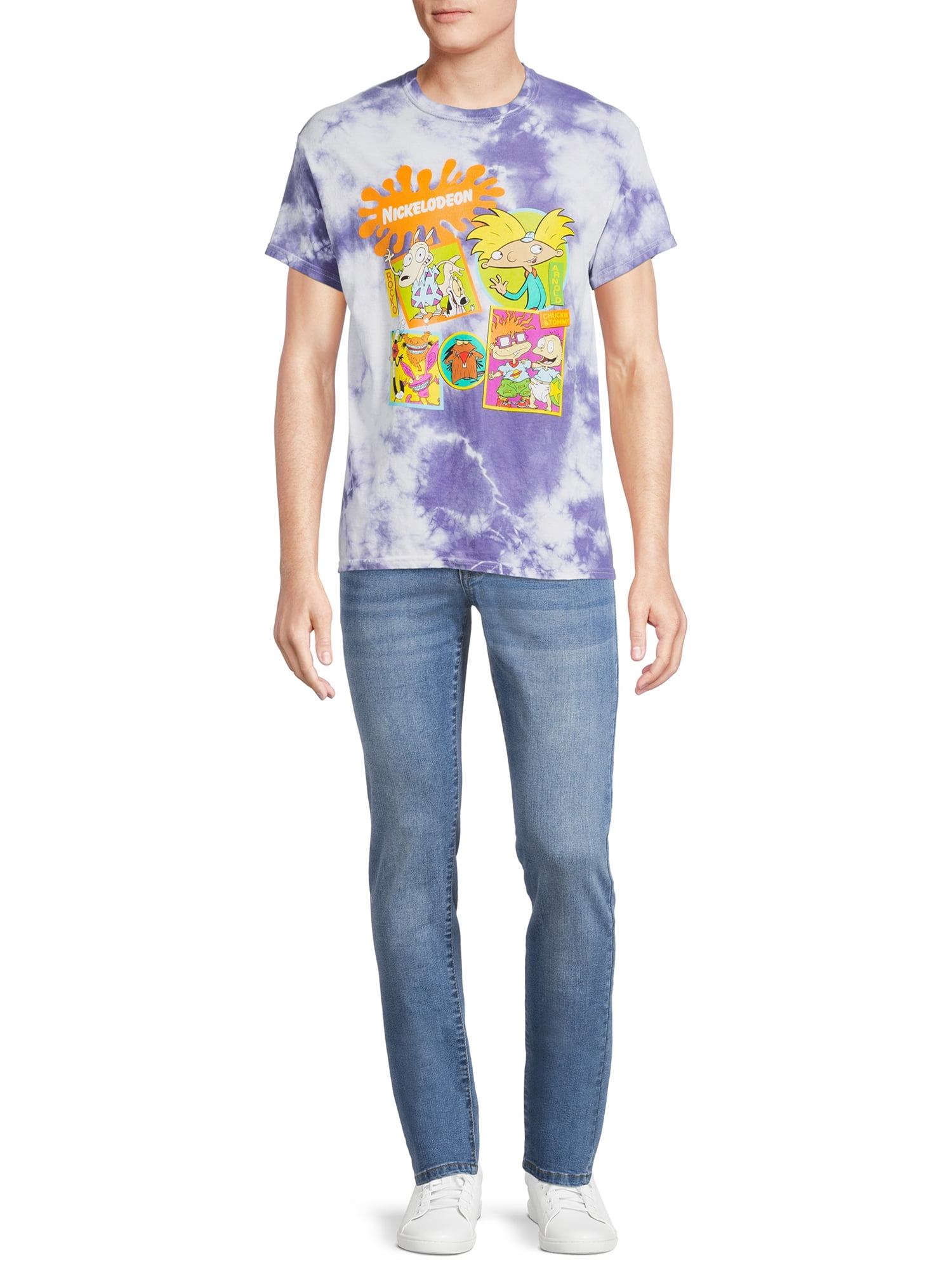 Nickelodeon Men's & Big Men's Nick Toons Tie Dye Graphic Print T-Shirt