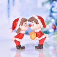thumbnail image 3 of Farfi 2 uds Mini Navidad pareja figura muñeca Diy jardín Bonsai decoración ornamento niño juguete, 3 of 5