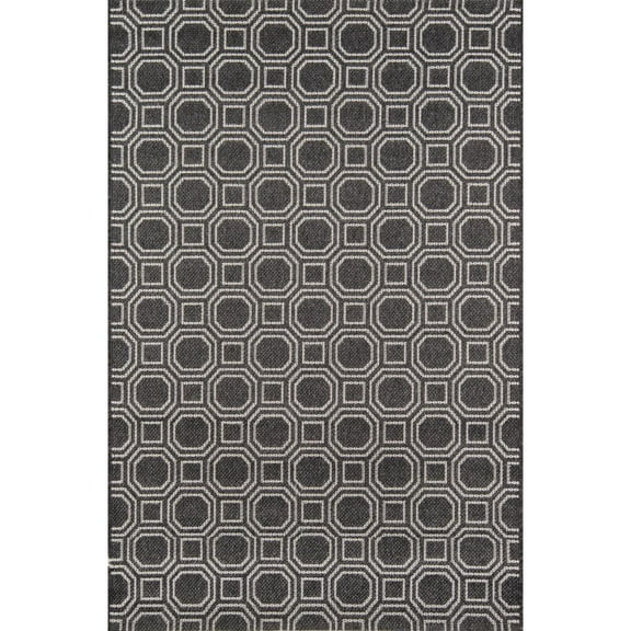 Erin Gates by Momeni Downeast Camden Charcoal Machine Made Polypropylene Area Rug 9'10" X 13'2"