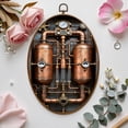 thumbnail image 7 of Canvas Wall Art Antique Steampunk Retro Vintage Old Metal Gear Distiller Ancient Gears Oval Framed Canvas Prints Vintage Wall Hanging Decor for Home Office Decorations 8.6"x11.4", 7 of 7