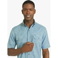 thumbnail image 5 of Chaps Men's & Big Men's Tech Chambray Short Sleeve Shirt, Sizes S-3XL, 5 of 6