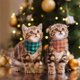 thumbnail image 5 of Bufanda extraíble, collar de bufanda para mascotas para gatitos, conjunto de bufanda triangular con cuello de gato con lazo, 5 of 5