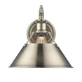 thumbnail image 2 of Yep by Golden Lighting Orwell 1-light Wall Sconce in Aged Brass, 2 of 4