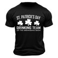 thumbnail image 1 of El Día de San Patricio de los Hombres de Manga Corta Casual Cuello Tripulación Impreso Top, Camiseta de Moda para la Fiesta Y Diario, 1 of 9