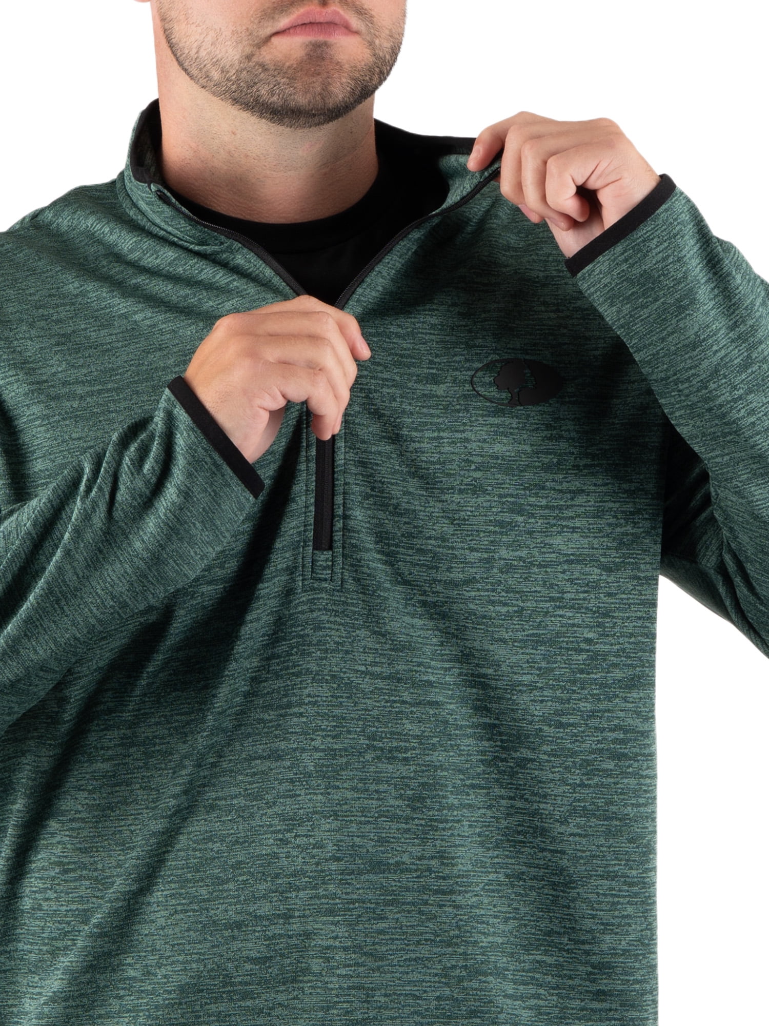 Mossy Oak Men's Fleece Quarter Zip Pullover Sweatshirt, Sizes S-2XL