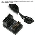 thumbnail image 4 of 16P to 16P GPU PCIe Connector, 180 Degrees Angled Graphics Card Power Adapter, Aluminium Alloy Housing, Exquisite Design, Plug and Play with 600W Power, for Desktop Computer, 4 of 7
